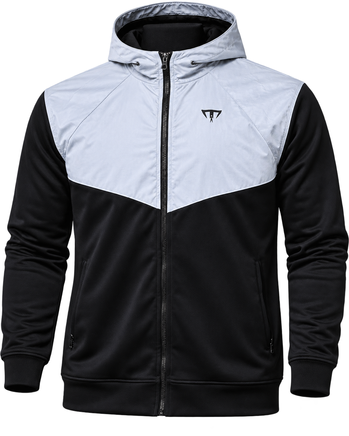 Sudadera Titan bicolor negro y gris