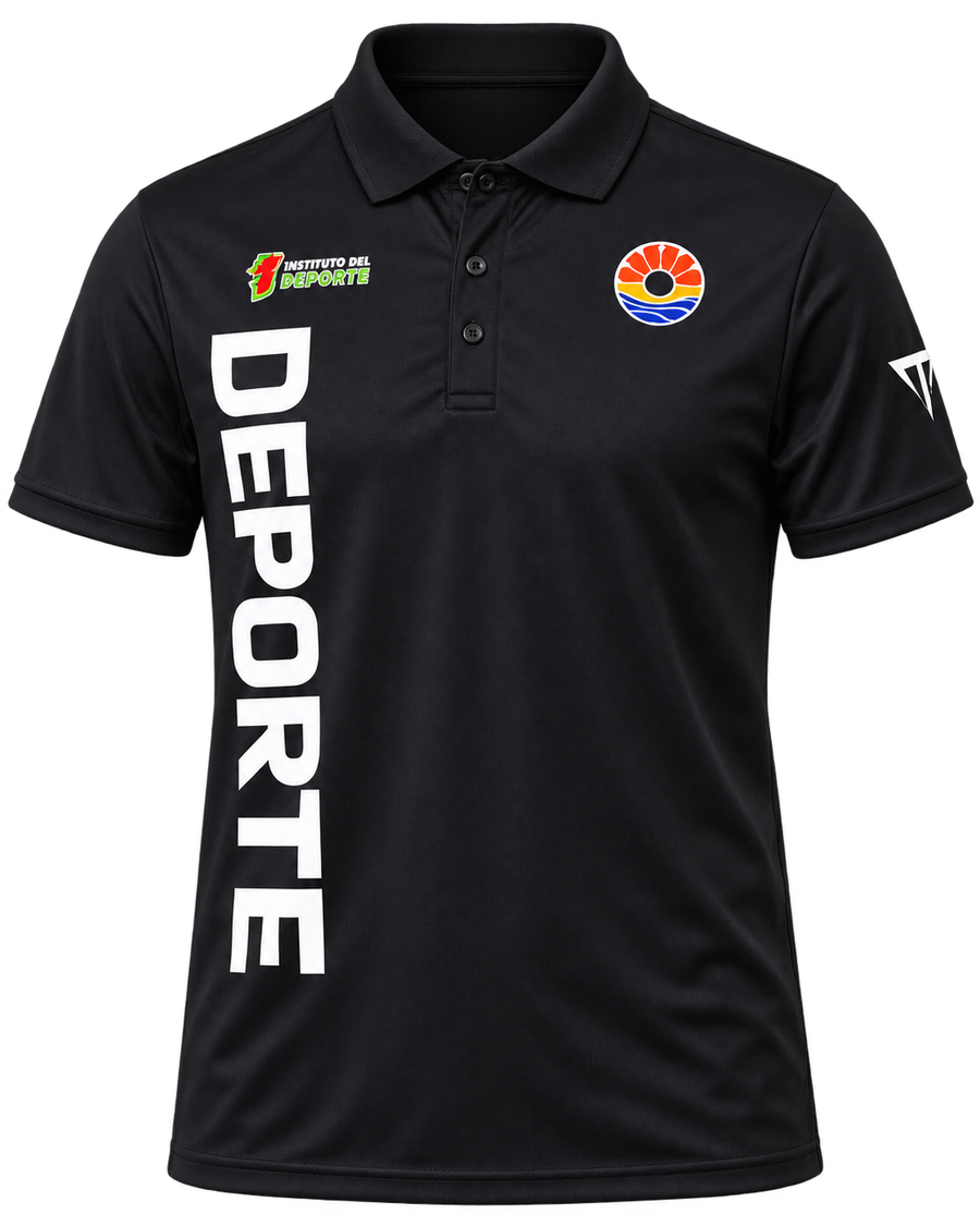 Polo Dry Fit Instituto del Deporte negro