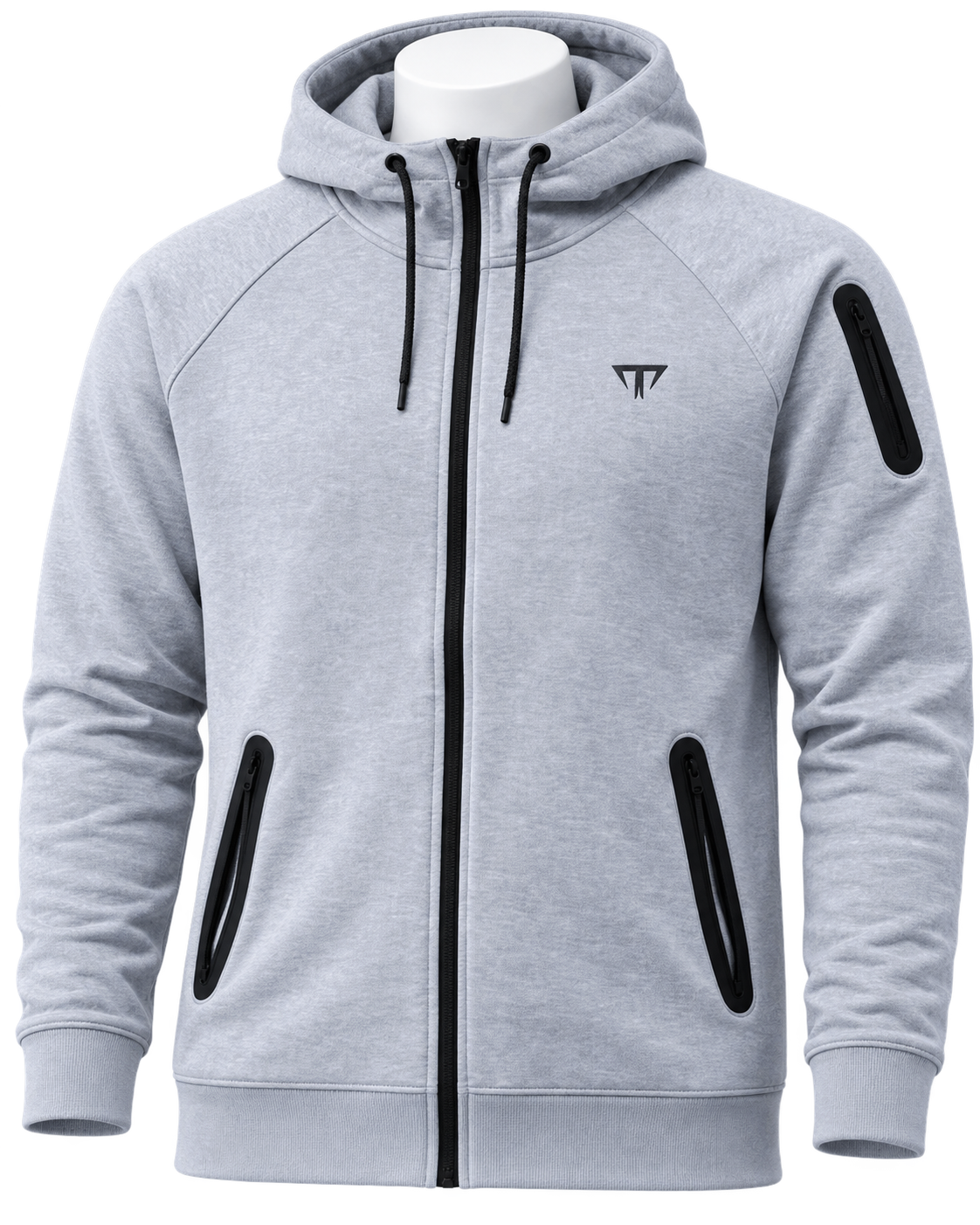 Sudadera Titan con cierre gris