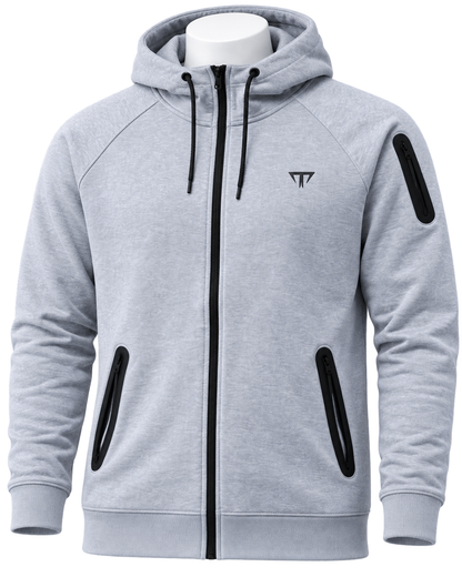 Sudadera Titan con cierre gris