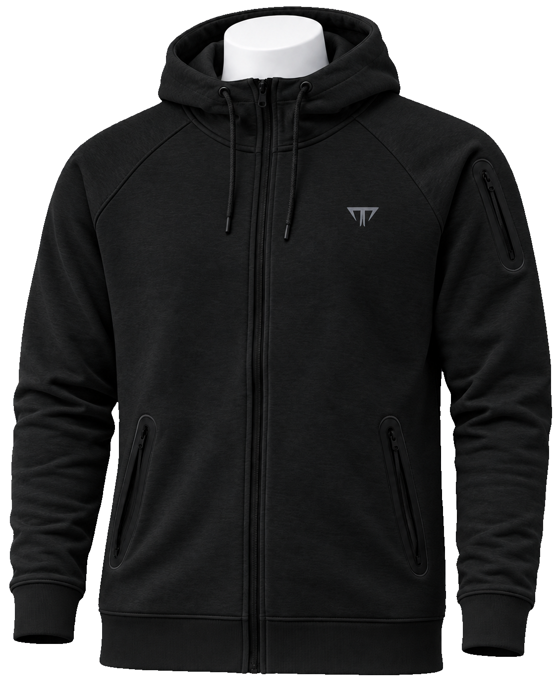 Sudadera Titan con cierre negra