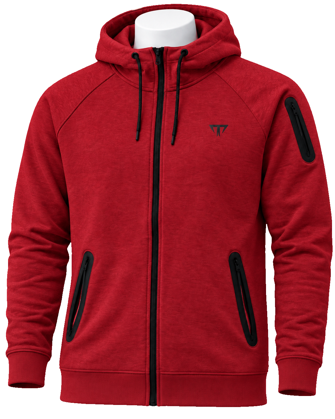 Sudadera Titan con cierre roja
