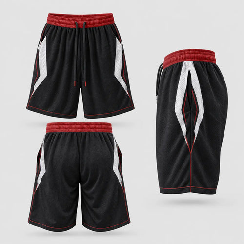 Short con bolsas personalizado Titan en negro, blanco y rojo