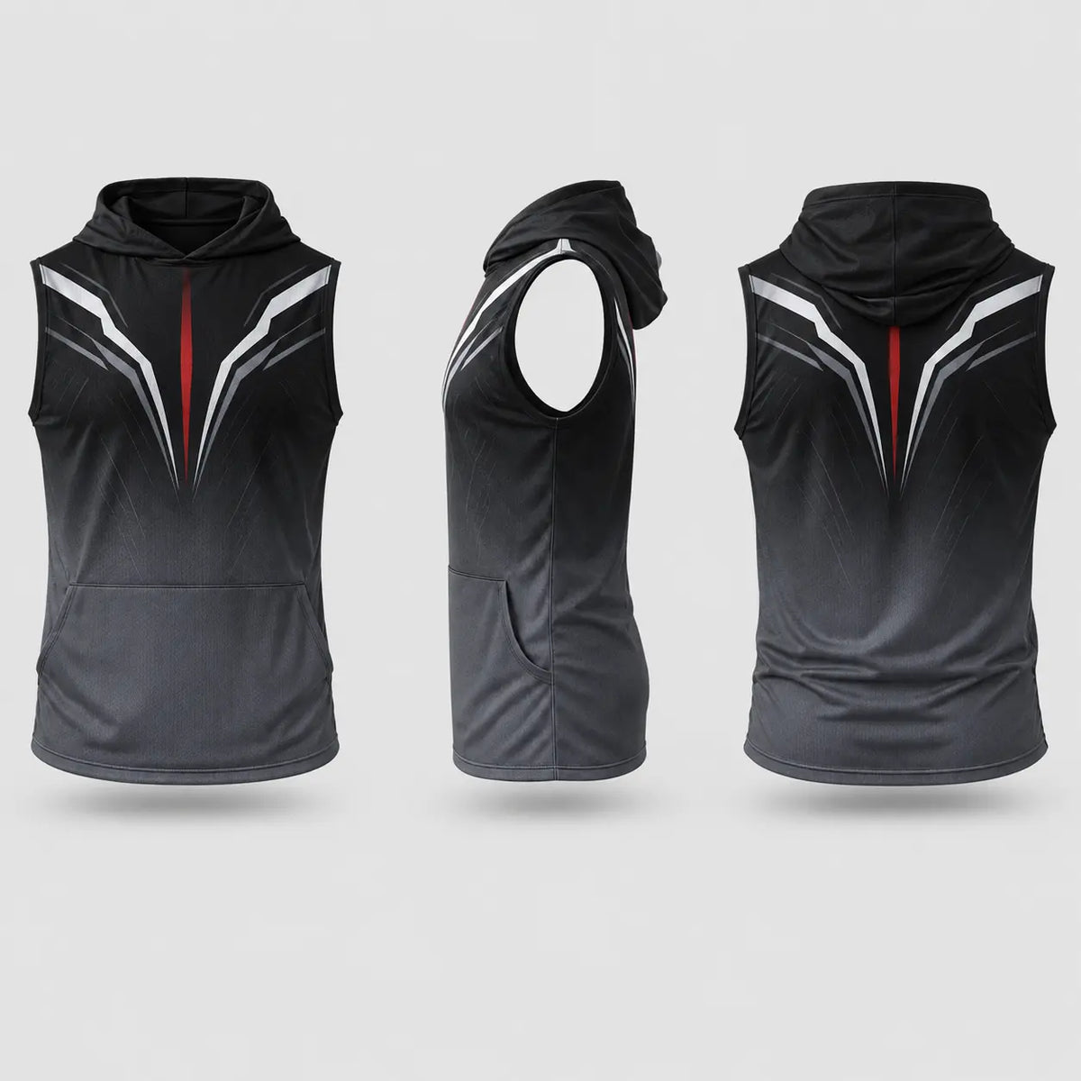UDI sin mangas personalizada Titan en negro, blanco y rojo