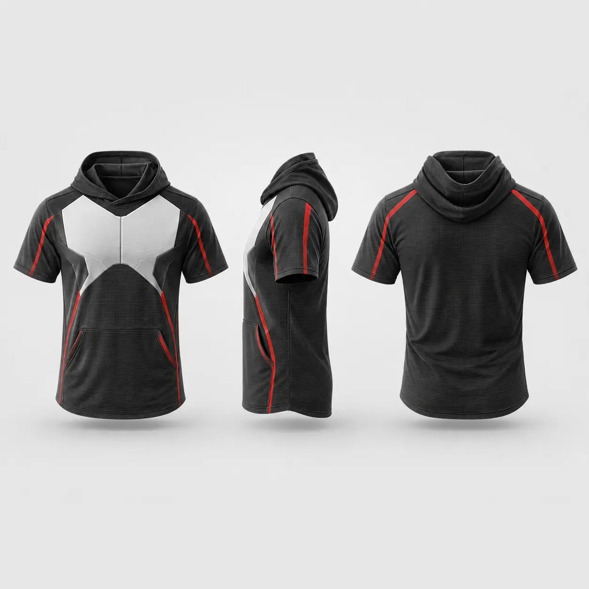 UDI con mangas personalizada Titan en negro, blanco y rojo